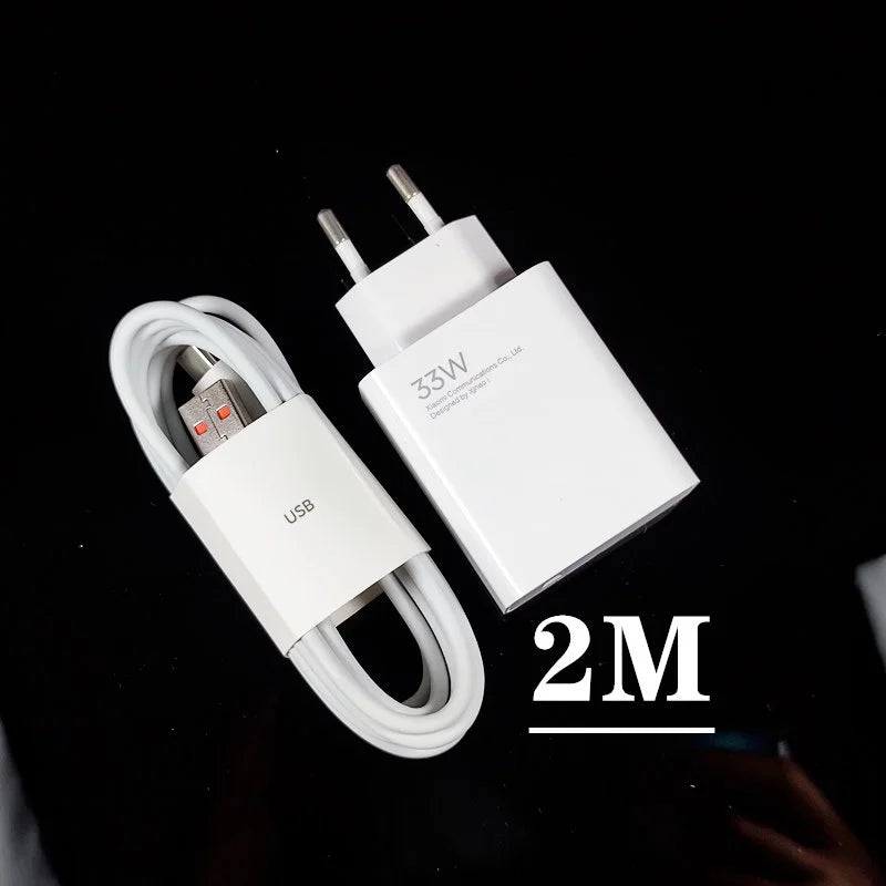 Original Xiaomi 33w Charger EU US Adapter Turbo Fast Charge For Mi 12 5G 11 Ultra Redmi A2+ Note 13R 12R Poco X5 X4 M5S C55 C50