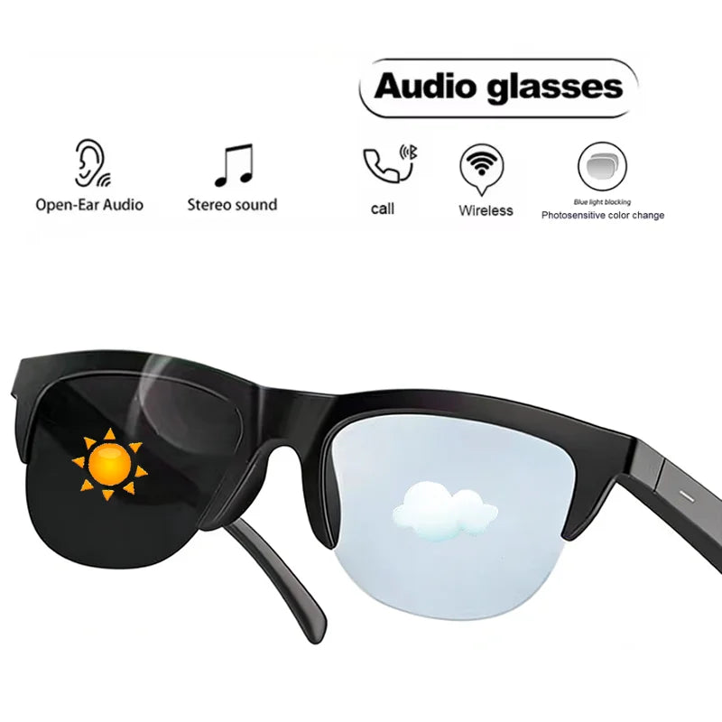 Sunglasses Glasses New Smart Bluetooth V5.3 Hands Free Calling Audio Outdoor Sports Headphones For Blue Light Blocking