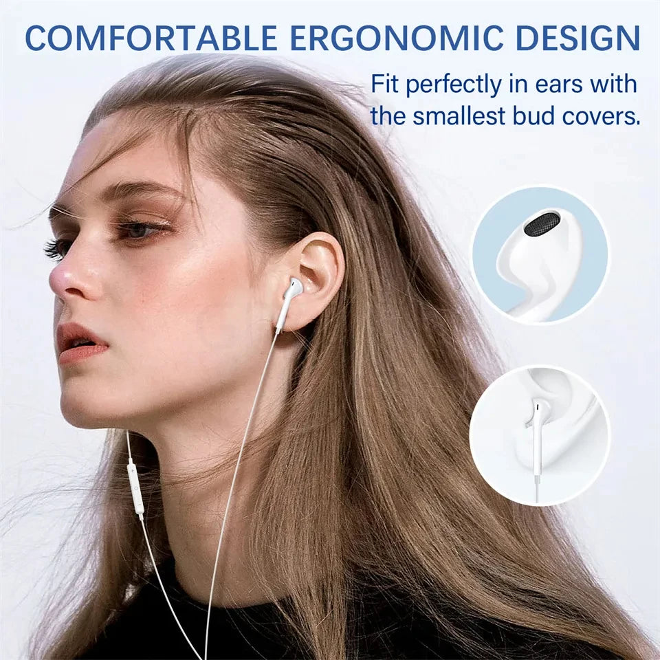 For Xiaomi Headphones Xiaomi Mi 14 13 12 11 in-ear Earphones Redmi Note 10 9 8 7 Type C 3.5mm Wired Headset Phone Accessories