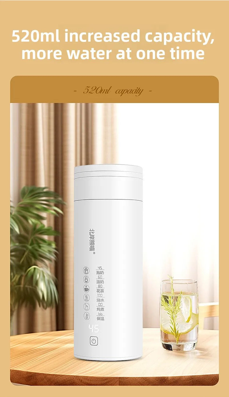 2026 New Boiling Cup 304/316 Stainless Steel Small Portable Boiling Water Stewing Health Cup Electric Heating Cup