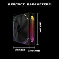PRISM 4 RS Computer Case Fan 12cm ARGB 4 Pin Quiet Cooling Fan 12V Large Air Volume 800-1600RPM