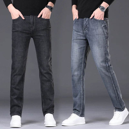 2024 Spring/Summer Men's Comfortable and Versatile Breathable Slim fit denim pants in three colors: straight leg thin jeans