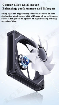 ICE Whale Prism 6PRO ARGB PC Case Fan 120mm 3-sided Infinite Mirror Motherboard Lighting Sync 4PIN PWM CPU Cooler ventilador