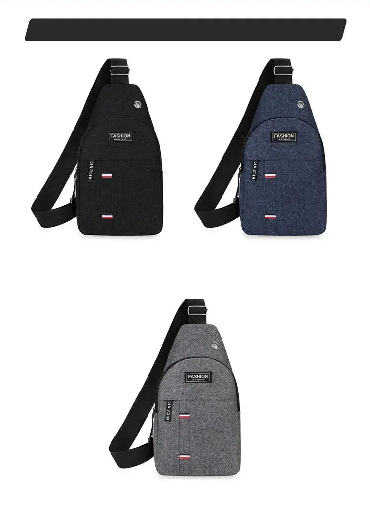 Chest Bag Men’s One Shoulder Crossbody Bag Large Capacity Outdoor Sports And Leisure Fashion Small Shoulder Bag Large