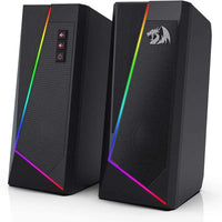 Redragon GS520 RGB Desktop Speakers, 2.0 Channel PC Stereo Speaker with 6 Colorful LED Modes, Enhanced Sound, White/Pink