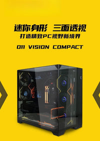 Ocean View Room Desktop Computer Case, White/Three-Sided Glass/Medium Tower Case/ATX