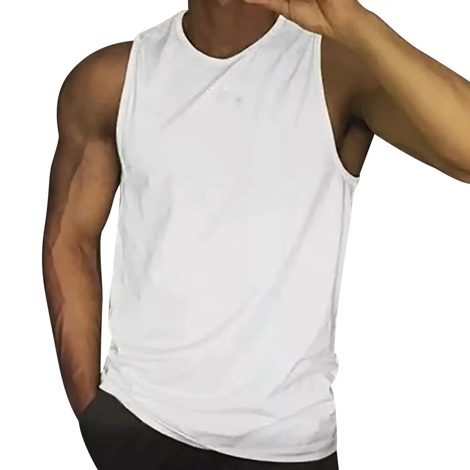 Men’s Tank top basketball gym sleeveless-shirts Sportswear bodybuilding y2k ribbed Crop-top mardi-gras singlet Solid