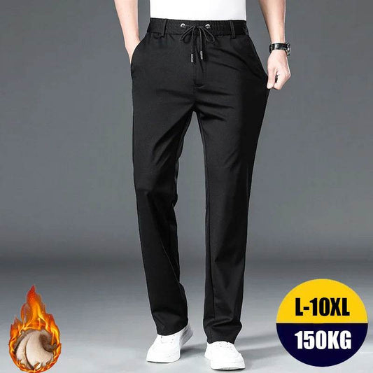 10XL Oversize Men's Formal Trousers Winter Elastic Waist Men Suit Pants Plus Size Baggy Men's Slim Fit Men's Dress Pants Husband