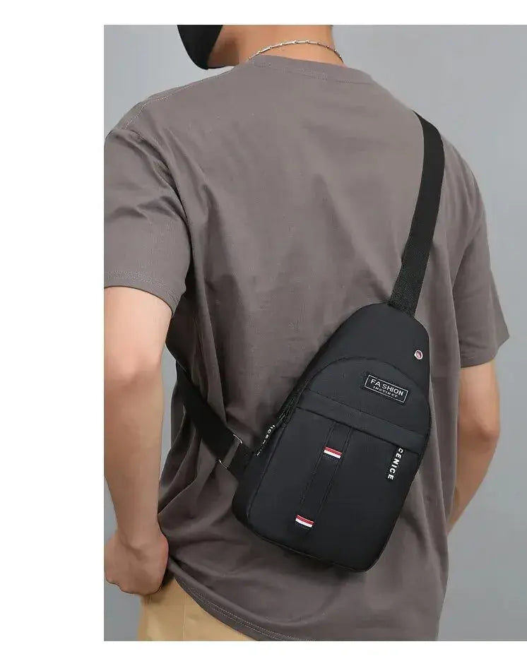 Chest Bag Men’s One Shoulder Crossbody Bag Large Capacity Outdoor Sports And Leisure Fashion Small Shoulder Bag Large