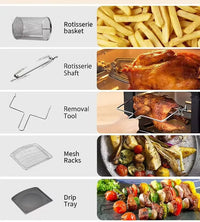 Large Capacity Multifunctional All-in-One   Electric Oven Modern Square New Oil-Free Air Fryer Glass Visual Grill