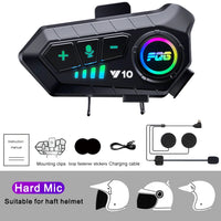 Bluetooth 5.3 Helmet Headset Wireless Hands-free Call Phone Kit Motorcycle Waterproof Earphone MP3 Music Player Speaker for Moto