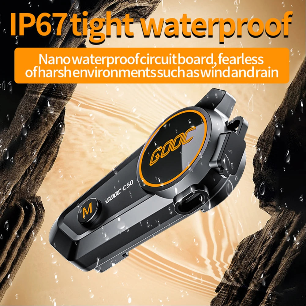 Bluetooth 5.3 Helmet Headset Wireless Hands-free Call Phone Kit Motorcycle Waterproof Earphone MP3 Music Player Speaker for Moto