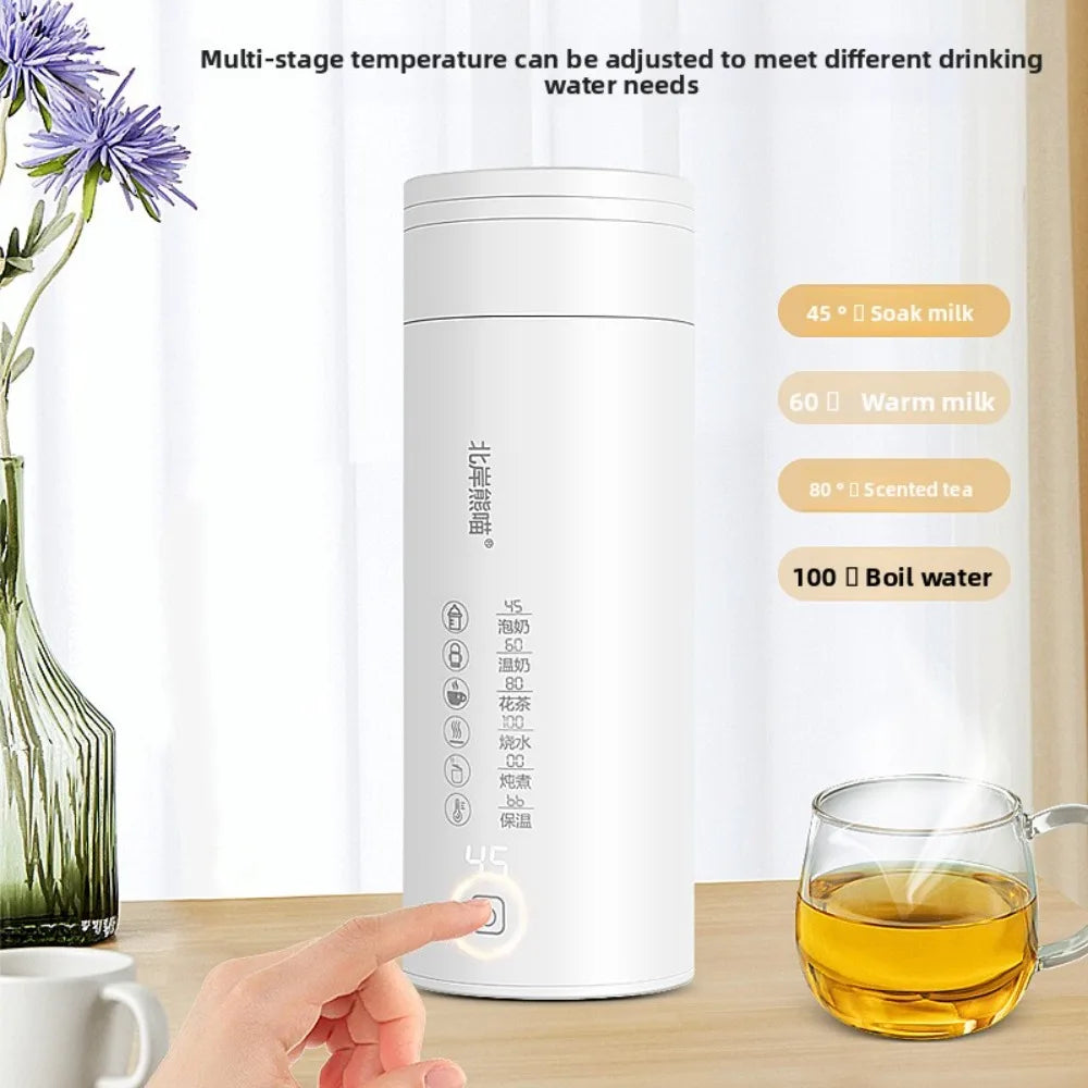 2026 New Boiling Cup 304/316 Stainless Steel Small Portable Boiling Water Stewing Health Cup Electric Heating Cup