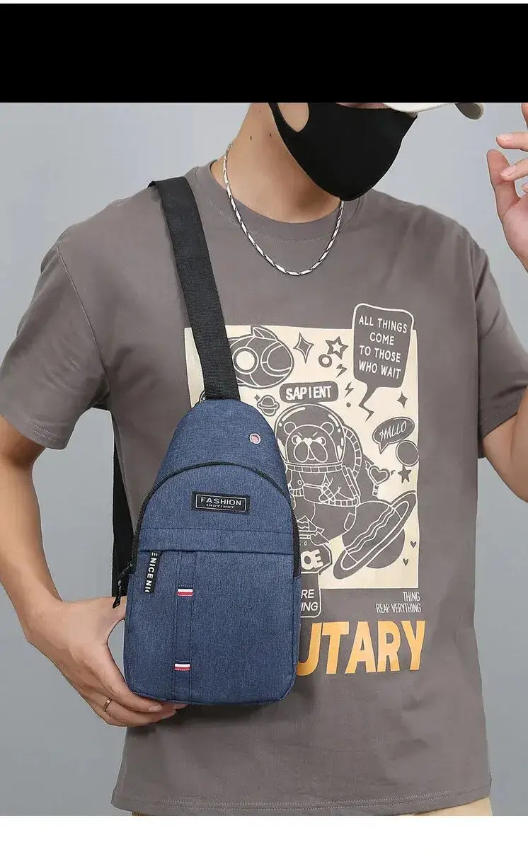 Chest Bag Men’s One Shoulder Crossbody Bag Large Capacity Outdoor Sports And Leisure Fashion Small Shoulder Bag Large