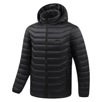 USB Heating Jackets Men Winter Warm Heated Parkas 35 Zones Electric Heated Jackets Warm Padded Jacket Coat Plus Size 5XL