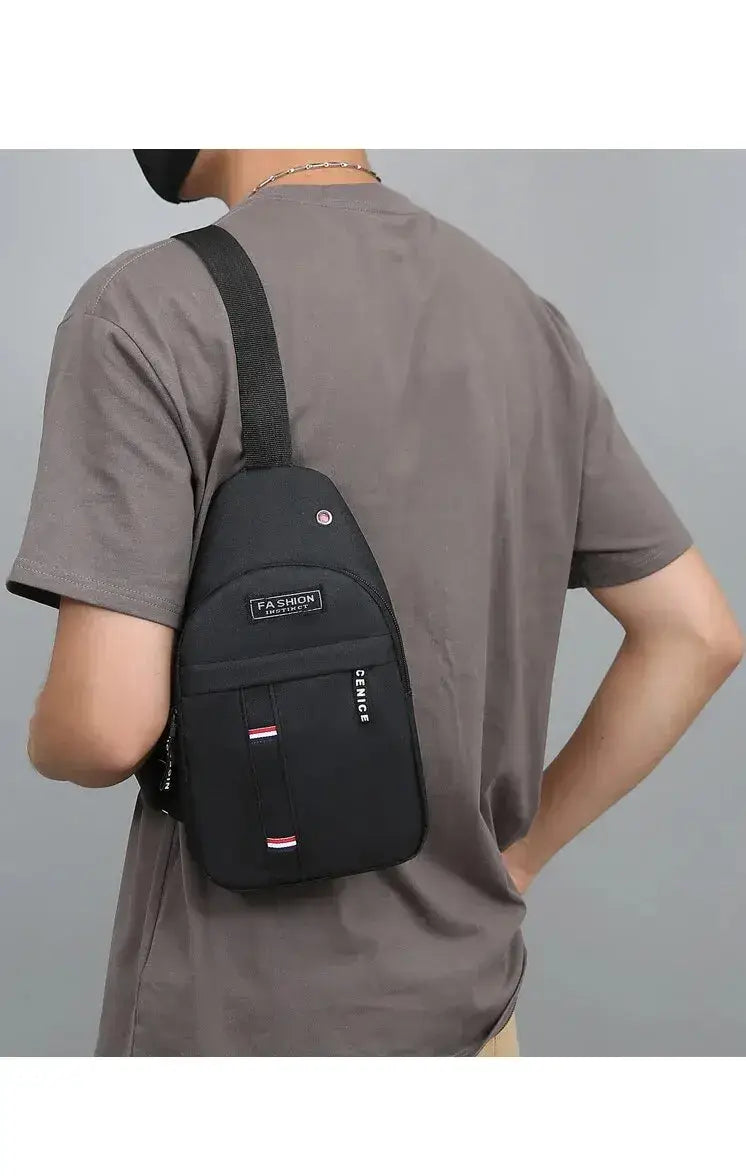 Chest Bag Men’s One Shoulder Crossbody Bag Large Capacity Outdoor Sports And Leisure Fashion Small Shoulder Bag Large