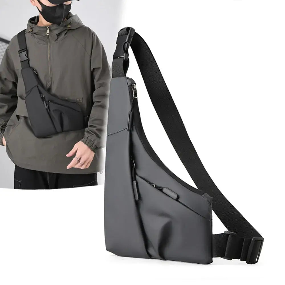 New Fashion Underarm Wrap Chest Bag Street-Style Nylon Waist Bag Solid Color Waterproof Crossbody Bag Outdoor