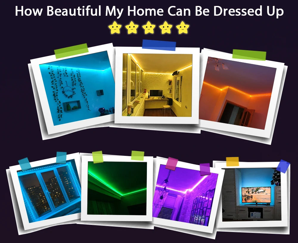 LED Strip Lights RGB 3535 ,5V 1M-30M,16 million colors, RGB , Led Strip Lighting Music Sync, Color Changing for Party Home