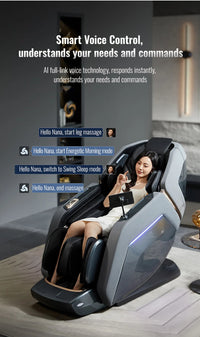 Massage Chair 4D with Zero Gravity Full Body with Voice Control,Back Heating,Bluetooth Speaker,Airbags Massage Chair