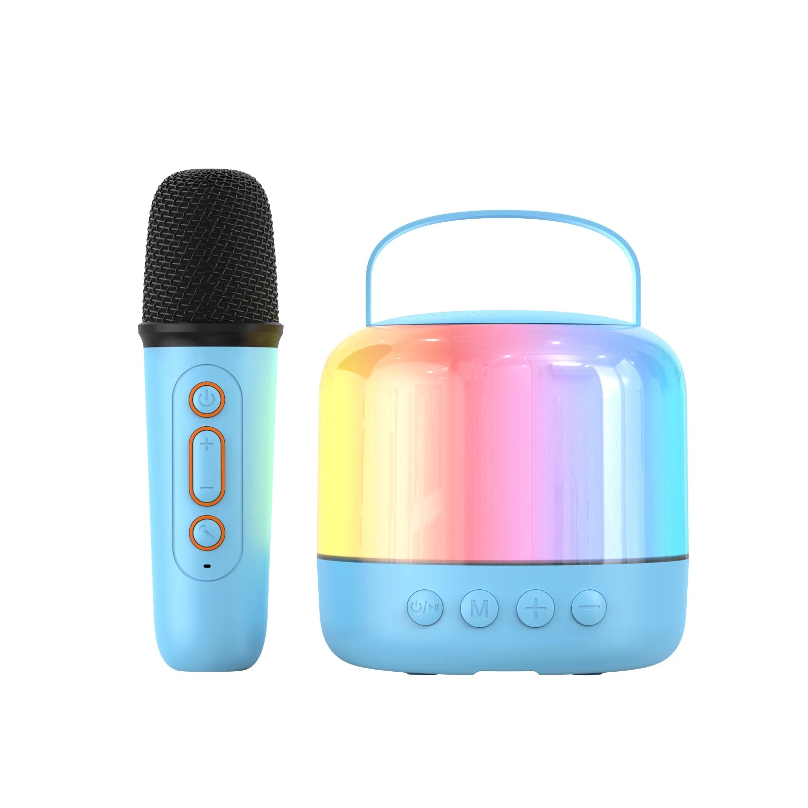 speakers microphone 5.3 bluetooth wireless Speakers with Mic Adjustable LED Lights Karaoke Machine  Wireless Karaoke Speaker