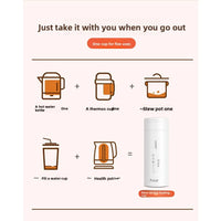 2026 New Boiling Cup 304/316 Stainless Steel Small Portable Boiling Water Stewing Health Cup Electric Heating Cup