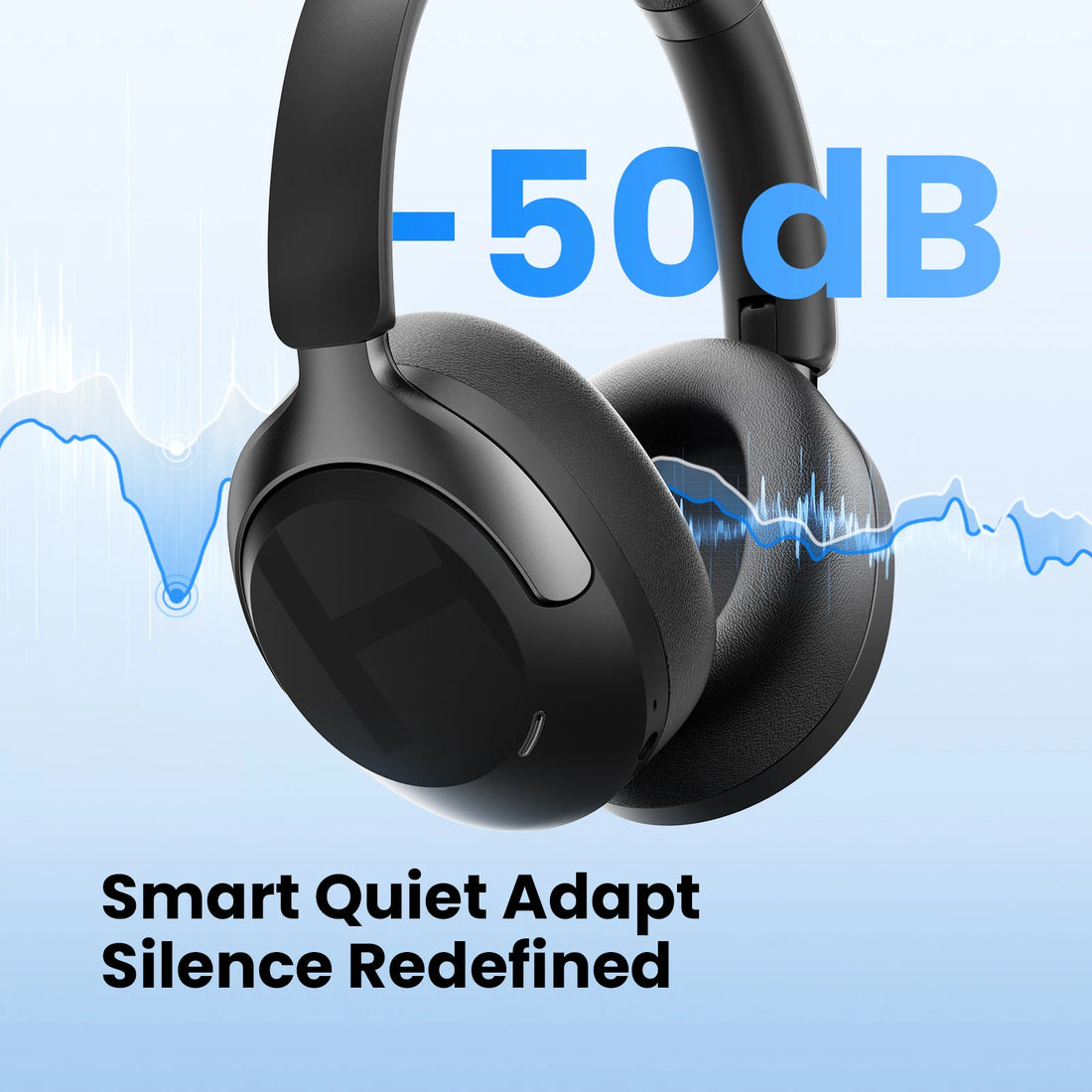 HAYLOU S40 ANC Wireless Headphone 50dB Noise Canceling Hi-Res 3D Spatial Audio Earphone with LDAC Bluetooth 6.0 Over Ear Headset