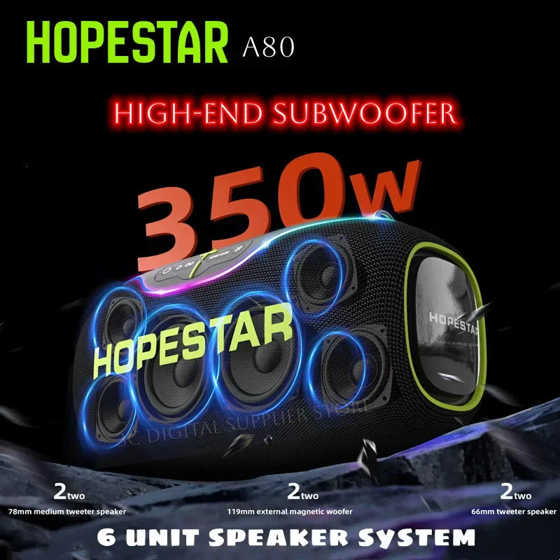 A80 350w High Power Big Speakers Outdoor Dj Party Altavoz De Karaoke Waterproof Bluetooh Speakers Bass High Quality Loud Box