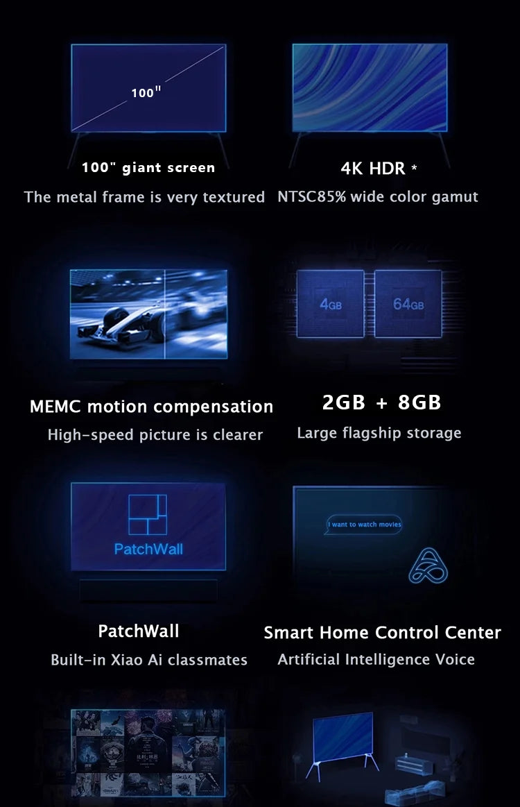 New Style Android Television TV Home Association Slim Curved 50 55 60 65 70 75 85 95 100 Inch Smart LED TV