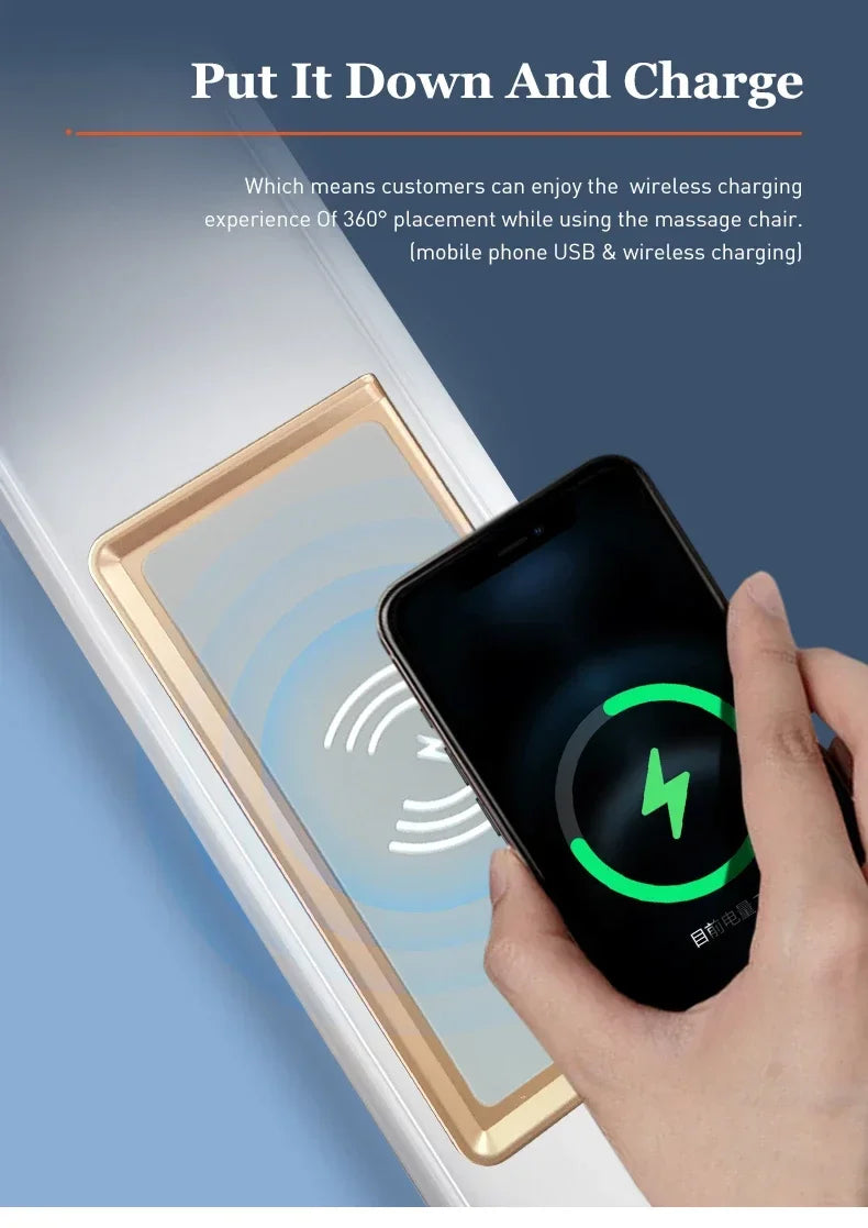 5D Full Body Massage Chair Gravity Track Electric Heating Back Body Care Chair