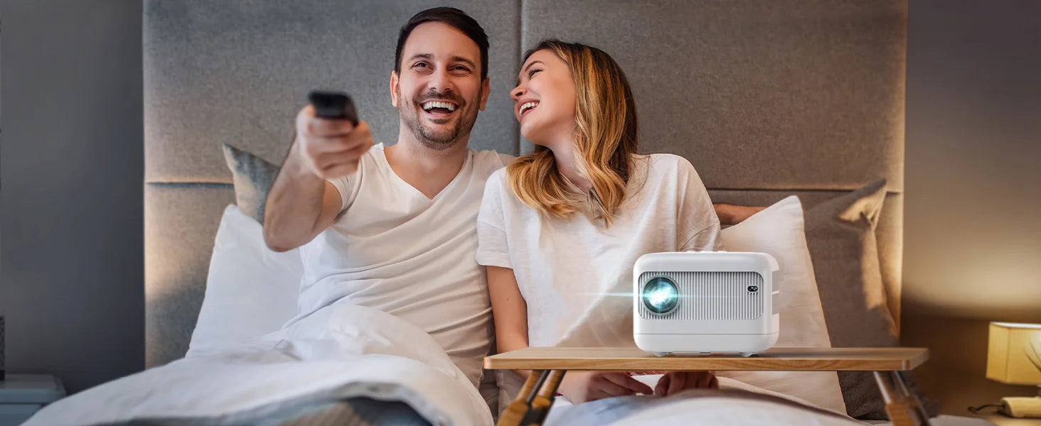 【Electric focus 】 Android Mini projector, YABER L1 20000 Lumens Video projector 5G WiFi Bluetooth, supports P Portable projector