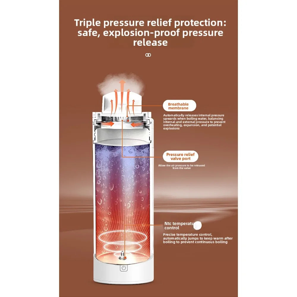 2026 New Boiling Cup 304/316 Stainless Steel Small Portable Boiling Water Stewing Health Cup Electric Heating Cup