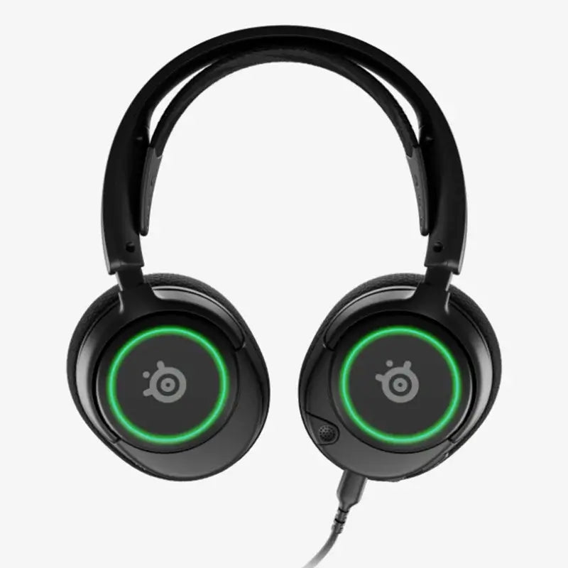 SteelSeries Arctis Nova 3 RGB Wired Gaming Headset the Lightweight Headphone with ClearCast Gen 2 Mic 360 Spatial Surround Sound