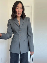 Women's Jacket New Outerwear V-Neck Three-Button Blazer Woman Tailored Formal Outerwears Waist Cincher Suit Woman Clothes Wear