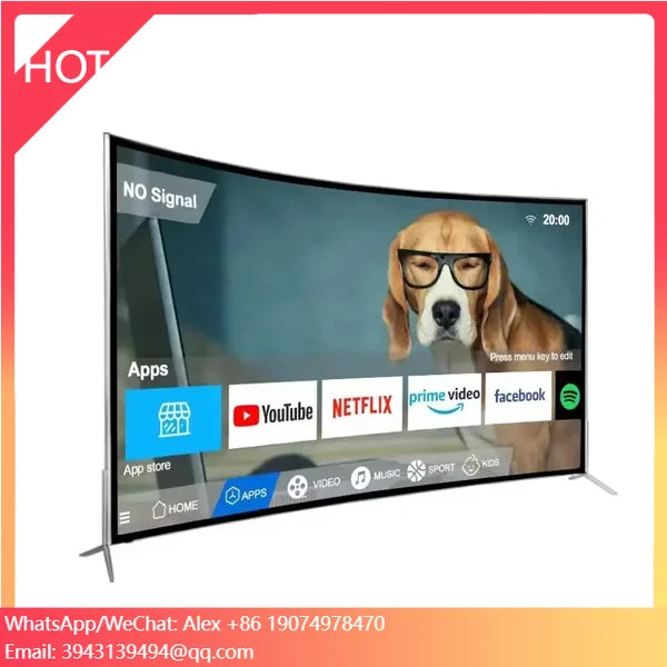 New Style Android Television TV Home Association Slim Curved 50 55 60 65 70 75 85 95 100 Inch Smart LED TV