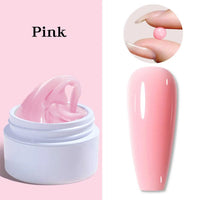 5/15ml Clear Non-Stick Hand Extension Gel Nail Polish 3D Shaping/Sculpting/Carving UV/LED Gel Milky Jelly Hard Gel Manicure DIY