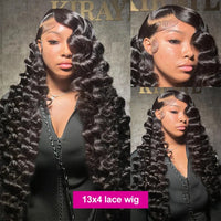 40 42 Inch Loose Wave 13x6 HD Lace Frontal Wig Human Hair Brazilian Loose Deep Waves Curly Wigs Lace Front Wigs For Women