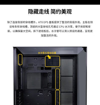 Ocean View Room Desktop Computer Case, White/Three-Sided Glass/Medium Tower Case/ATX