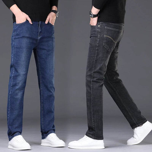 2024 Spring/Summer Men's Comfortable and Versatile Breathable Slim fit denim pants in three colors: straight leg thin jeans