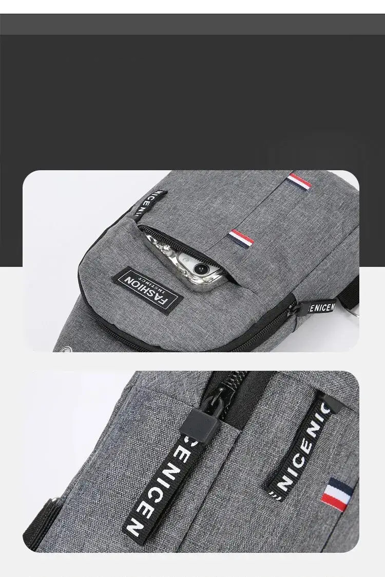 Chest Bag Men’s One Shoulder Crossbody Bag Large Capacity Outdoor Sports And Leisure Fashion Small Shoulder Bag Large