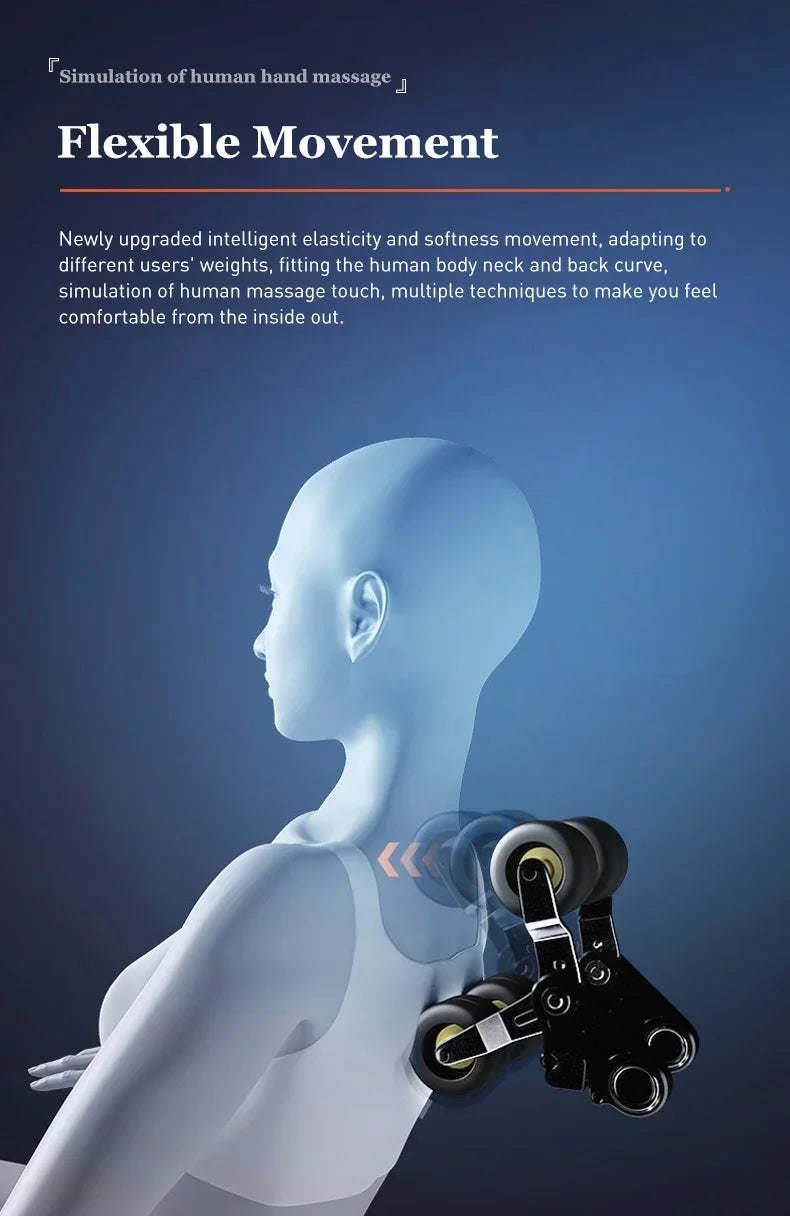 5D Full Body Massage Chair Gravity Track Electric Heating Back Body Care Chair