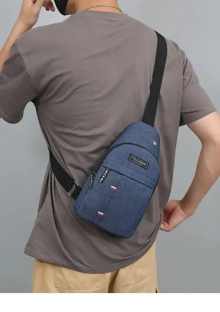 Chest Bag Men’s One Shoulder Crossbody Bag Large Capacity Outdoor Sports And Leisure Fashion Small Shoulder Bag Large