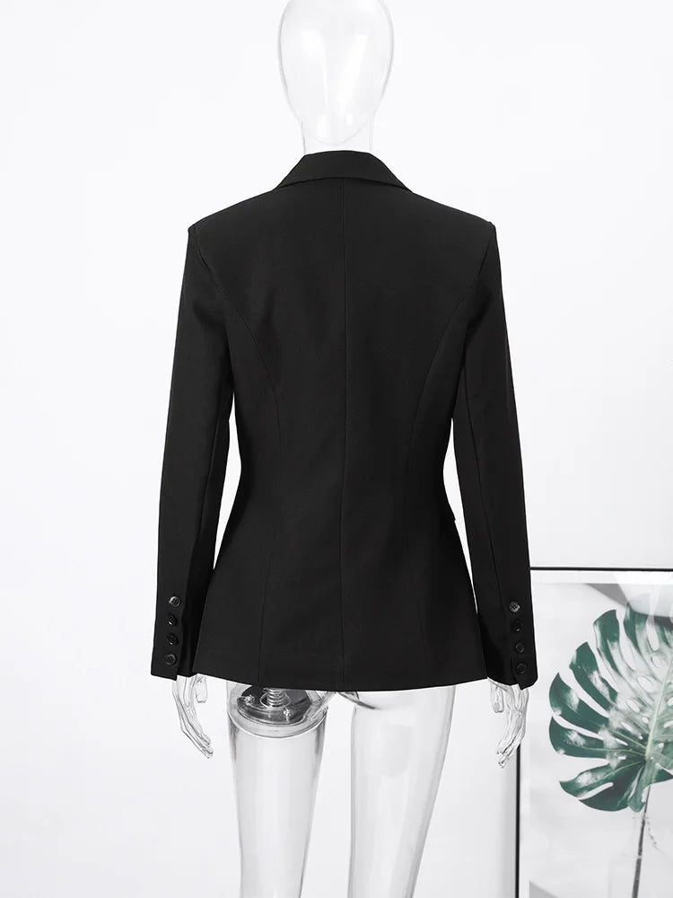 Women's Jacket New Outerwear V-Neck Three-Button Blazer Woman Tailored Formal Outerwears Waist Cincher Suit Woman Clothes Wear