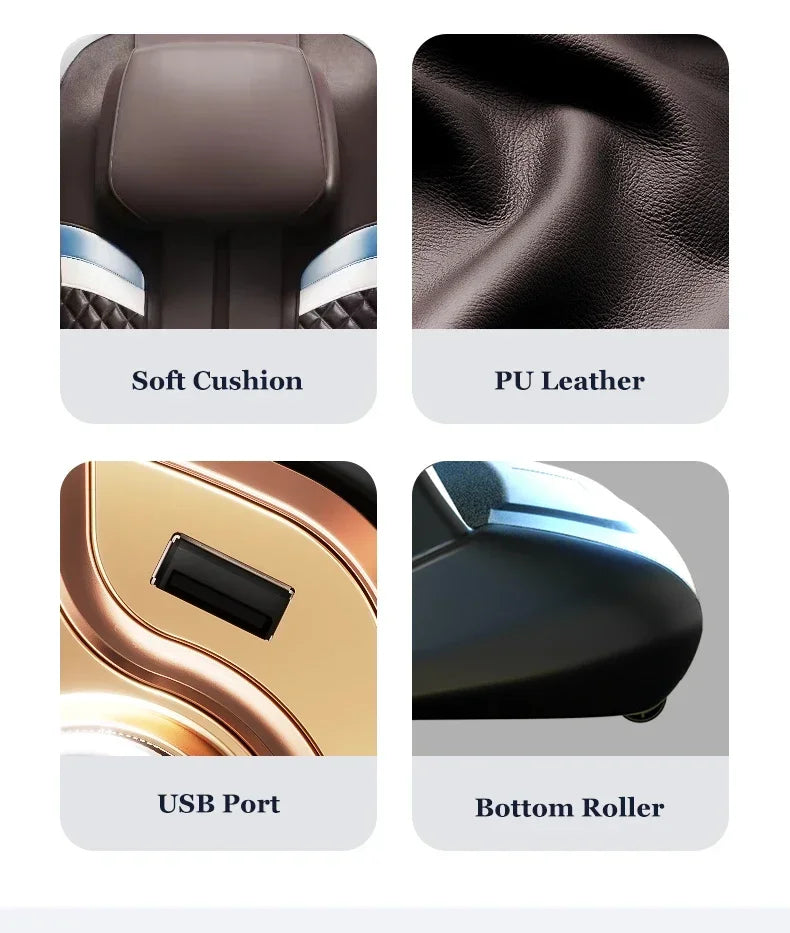 5D Full Body Massage Chair Gravity Track Electric Heating Back Body Care Chair