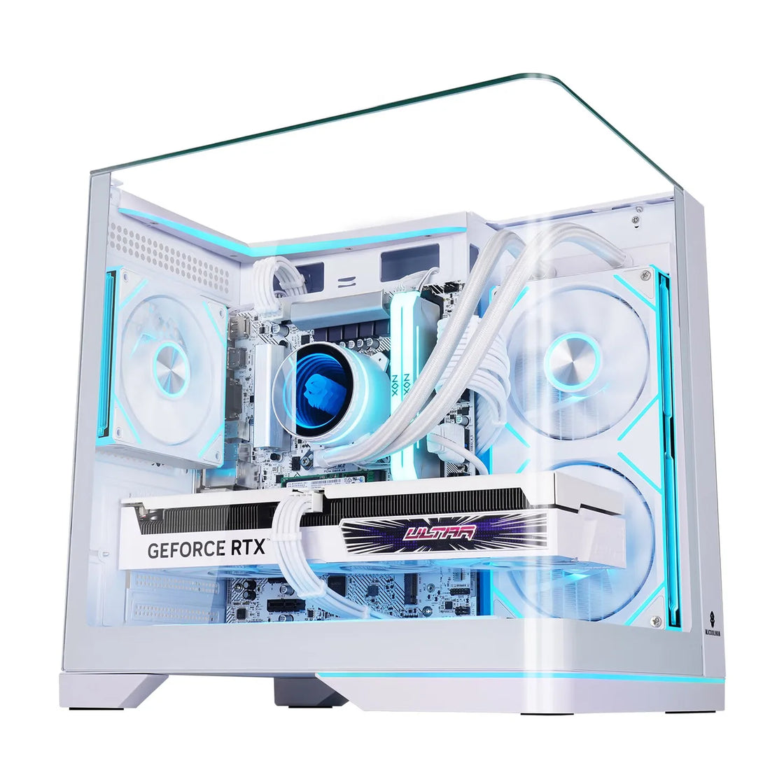 WJCOOLMAN WENJIE MINI three-sided side-lit integrated curved glass sea-view gaming case with ARGB lighting strip