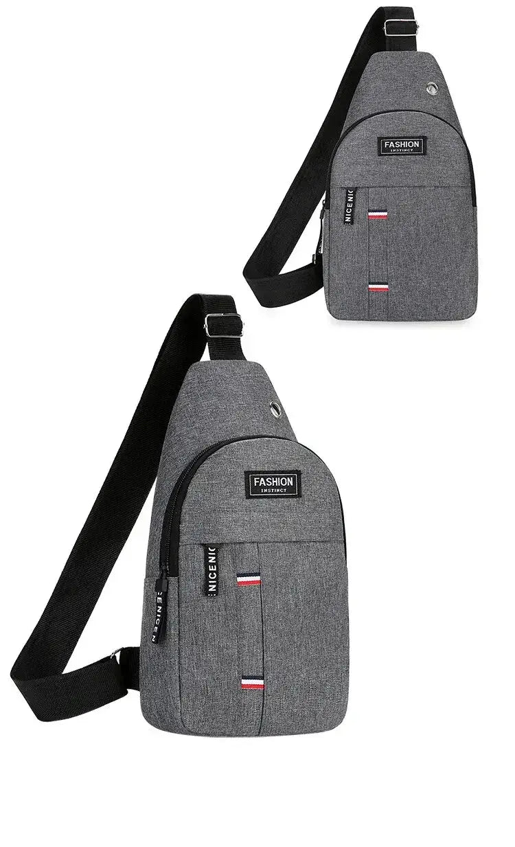 Chest Bag Men’s One Shoulder Crossbody Bag Large Capacity Outdoor Sports And Leisure Fashion Small Shoulder Bag Large