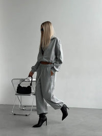 Women Two Piece Sets Pant Set Tracksuit Sport Jogger Y2k Sweatshirts Autumn Sports Jacket Elastic Waist Pants Matching Sets 2025