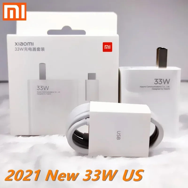Original Xiaomi 33w Charger EU US Adapter Turbo Fast Charge For Mi 12 5G 11 Ultra Redmi A2+ Note 13R 12R Poco X5 X4 M5S C55 C50