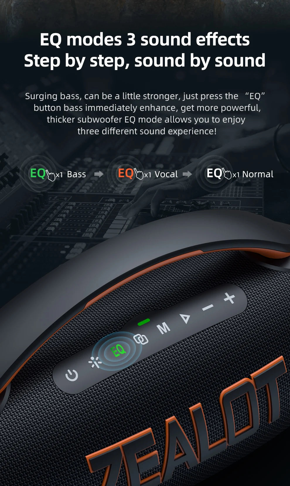 Zealot-P12 Speaker 60W Portable Bluetooth Speaker with IPX6 Waterproof, Comfortable handle,Controllable lighting,TF,USB