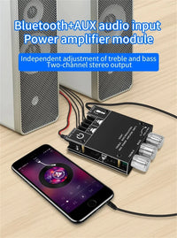 ZK-502MT 2X50W Bass AMP Bluetooth 5.0 Subwoofer Amplifier Board Channel High Power Audio Stereo Amplifier Power Subwoofer Board