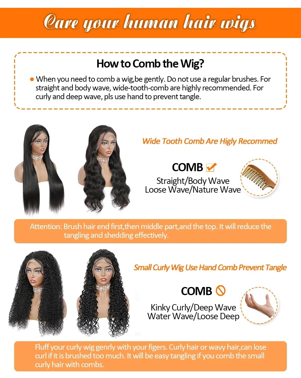 Deep Wave Wigs Human Hair 13x4 HD Transparent Lace 13x6 Full Frontal Wigs Natural color Curly Wigs For Women 220% Density